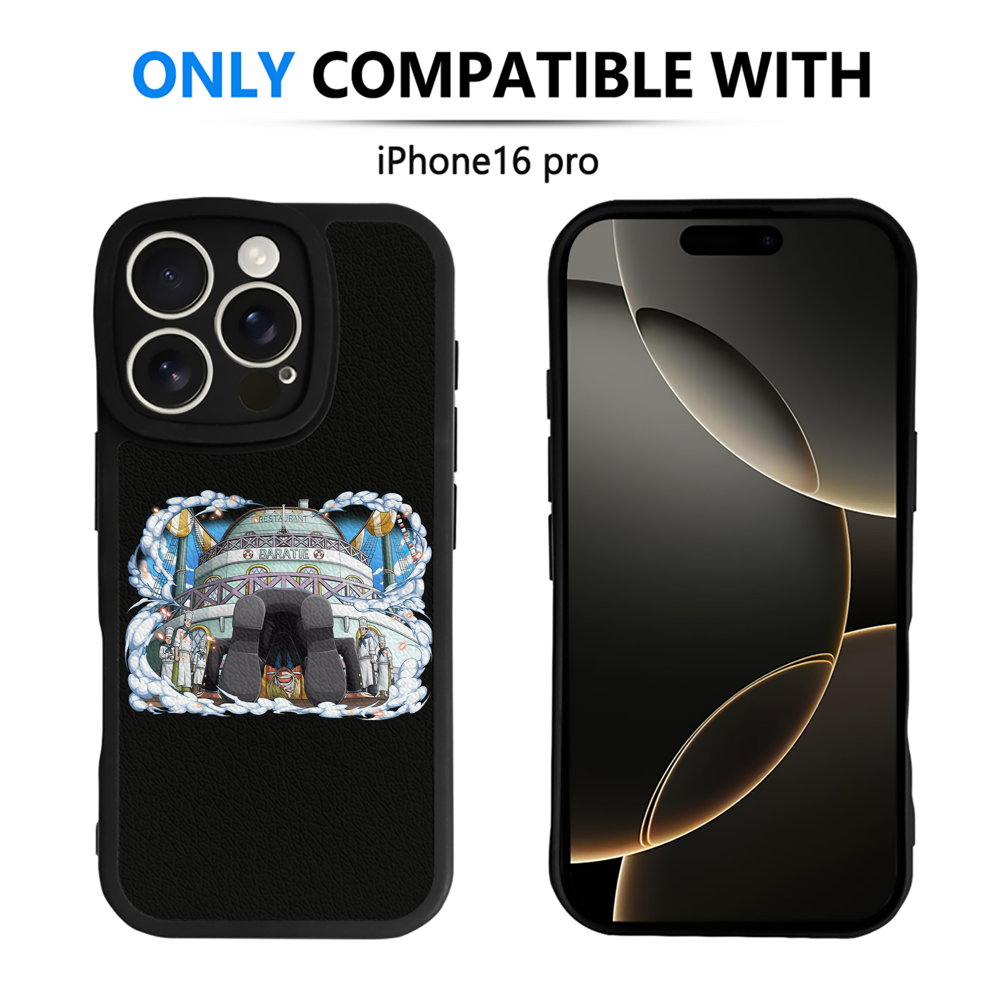 （画像用） ワンピース サンジ ONE PIECE Sanji 【iPhone 16シリーズ対応】シリコンスマホケース（レザー調） 材質：シリコン